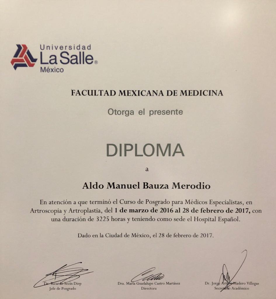 Alta Especialidad en Artroscopía, La Salle Hospital Español