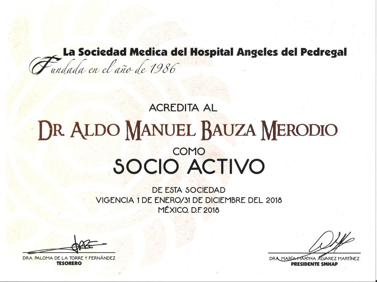 Sociedad Médica del Hospital Ángeles Pedregal CDMX